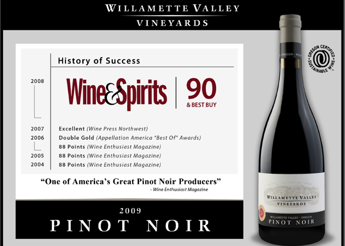 Willamette Valley Vineyards Founder Reserved Point Noir 09